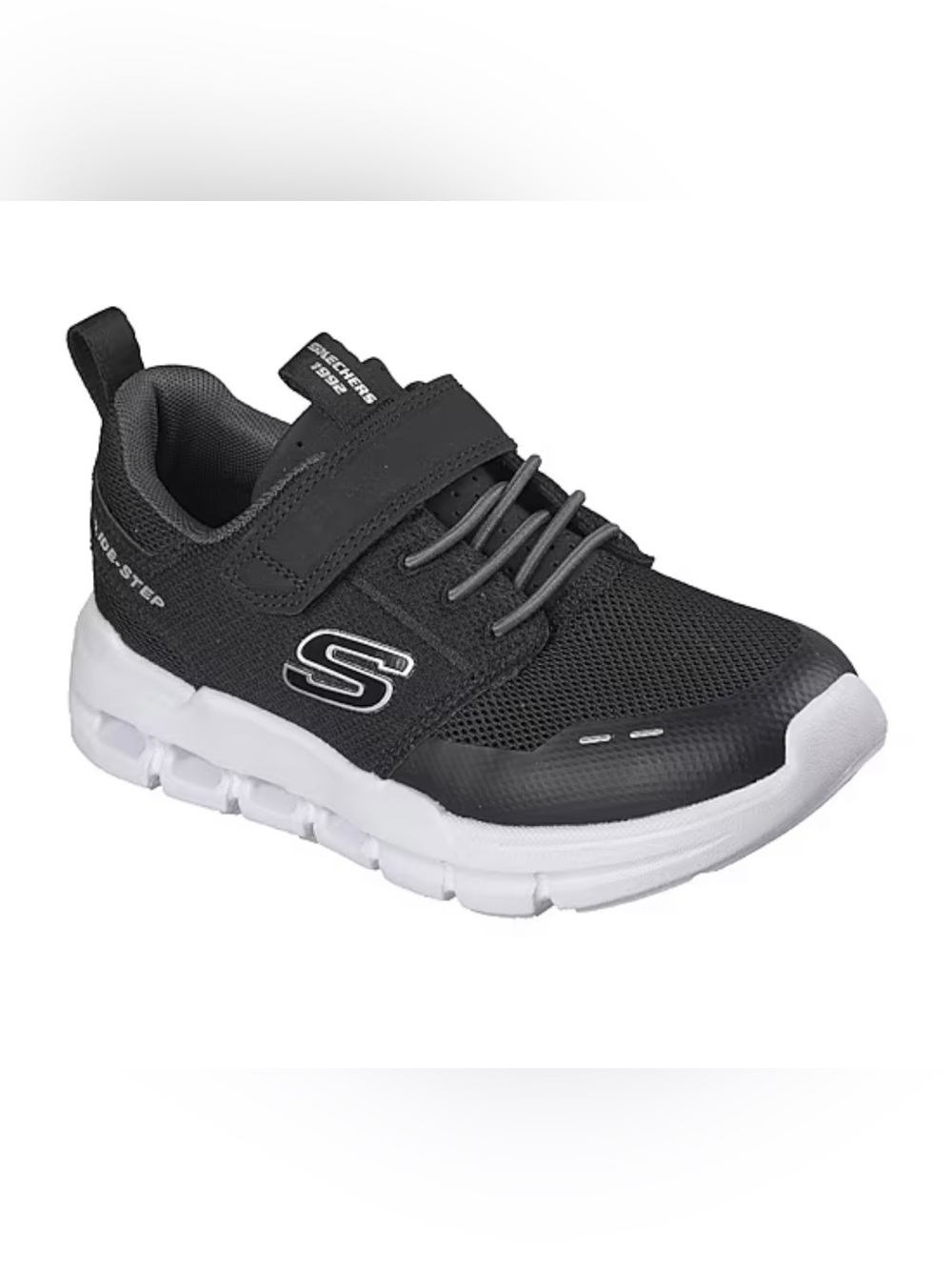 Skechers Kids Black Athletic Slip-On Sneakers with White Sole